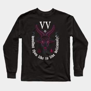 Deliciously? - Witch Goat Head Long Sleeve T-Shirt